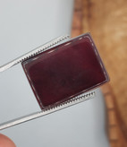نگین عقیق اصل خراسان ، با رنگ طبیعی مشکی گیلاسی ،کد N126